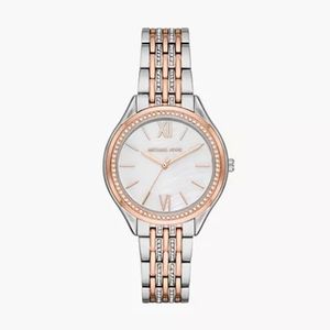 Michael kors watch |MK7077 women Mindy three-hand two- Tone steel watch